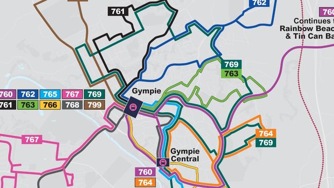 TMR is proposing changes for the existing Gympie bus network (including routes 760, 761, 762, 763, 764, 765, 766, 767 and 769) and the introduction of some new services for growth areas.