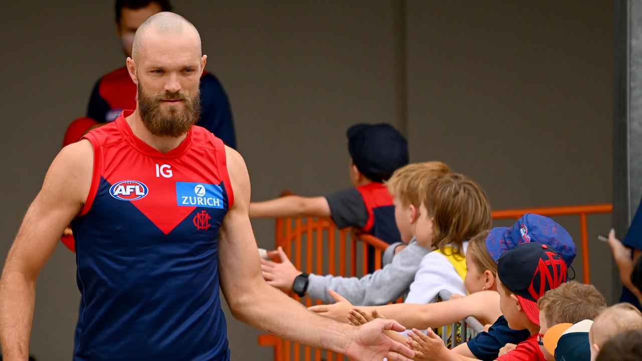 Melbourne captain Max Gawn strongly defended his club’s culture once again in the wake of the fresh allegations against Smith. Picture: Morgan Hancock / Getty Images