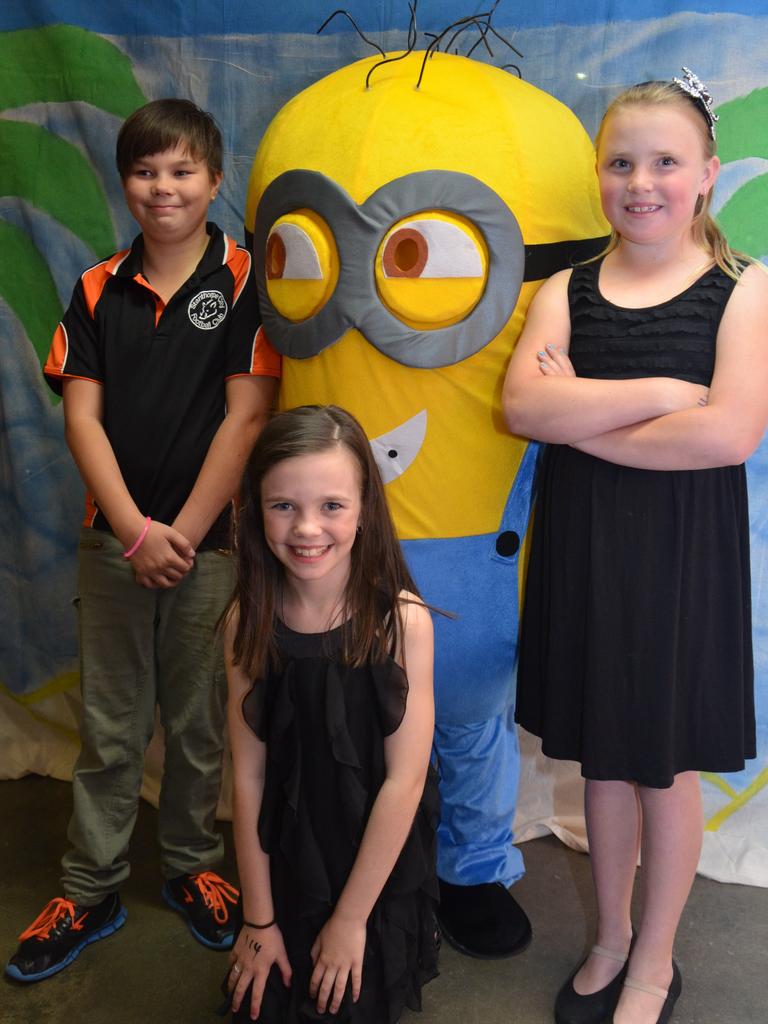 Aleisha Karena, Imogen Ball and Rory Kelly at the Stanthorpe Police Blue Light disco on Friday night. Photo Emma Boughen / Stanthorpe Border Post