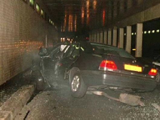 The Mercedes Diana, Princess of Wales was travelling in. Picture: Handout/PA Wire.