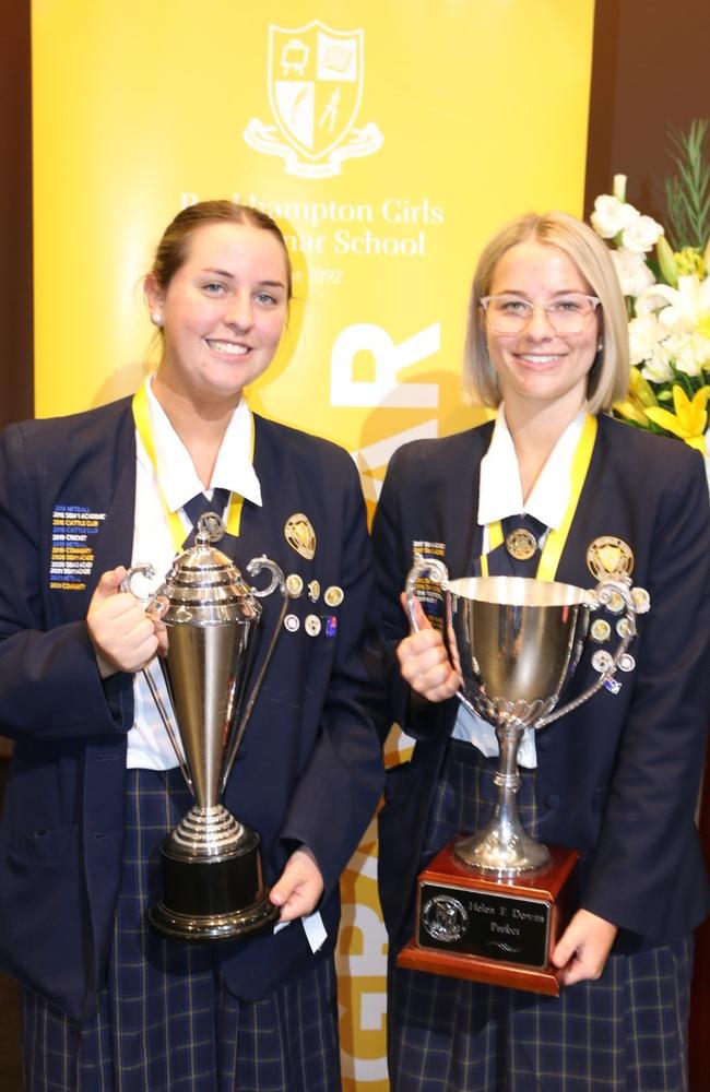 Rockhampton Girls Grammar School prefects Hannah Goodwin and Brooke Adams.