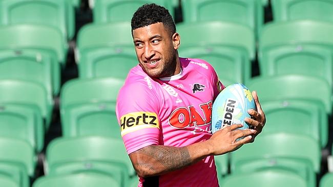 Panthers giant Viliame Kikau scored two tries in his sides demolition of the Rooster. Picture: AAP.