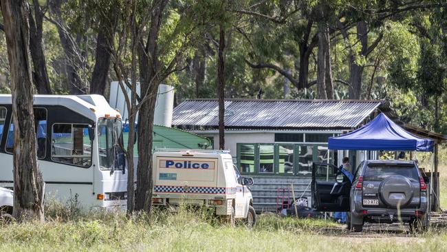 A QPS forensic team search a property in Pratten in connection to the murder of Krishna Chopra in Crows Nest. Saturday, March 12, 2022. Picture: Nev Madsen.