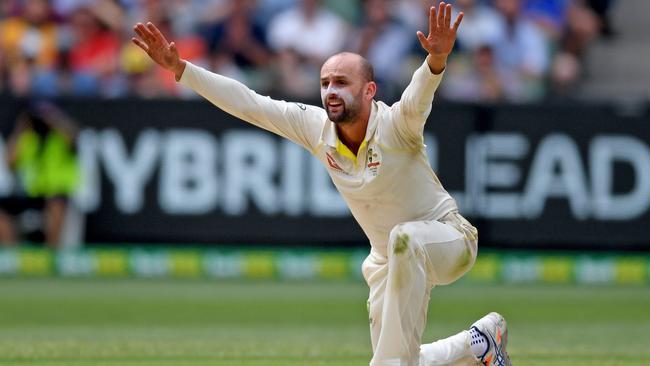 Nathan Lyon appeals during the Boxing Day Test.