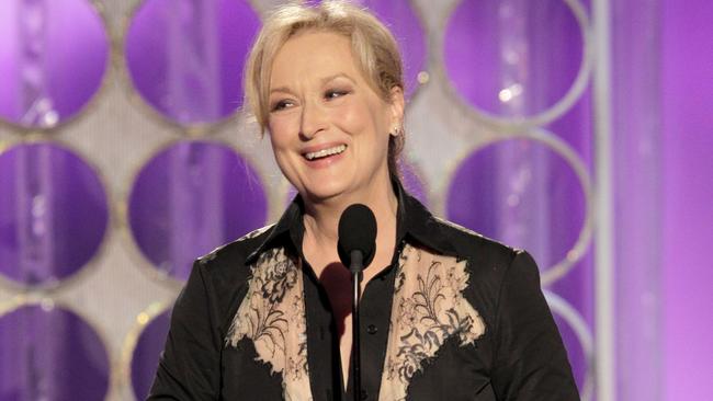 Streep accepting the award for <i>The Iron Lady</i> during the 69th Annual Golden Globe Awards in 2012. Picture: AP.