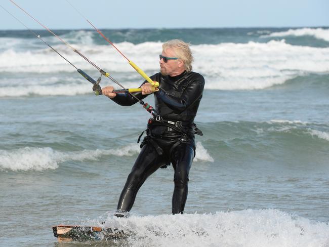 Sir Richard Branson at Makepeace Island in 2015. Picture: James Morgan