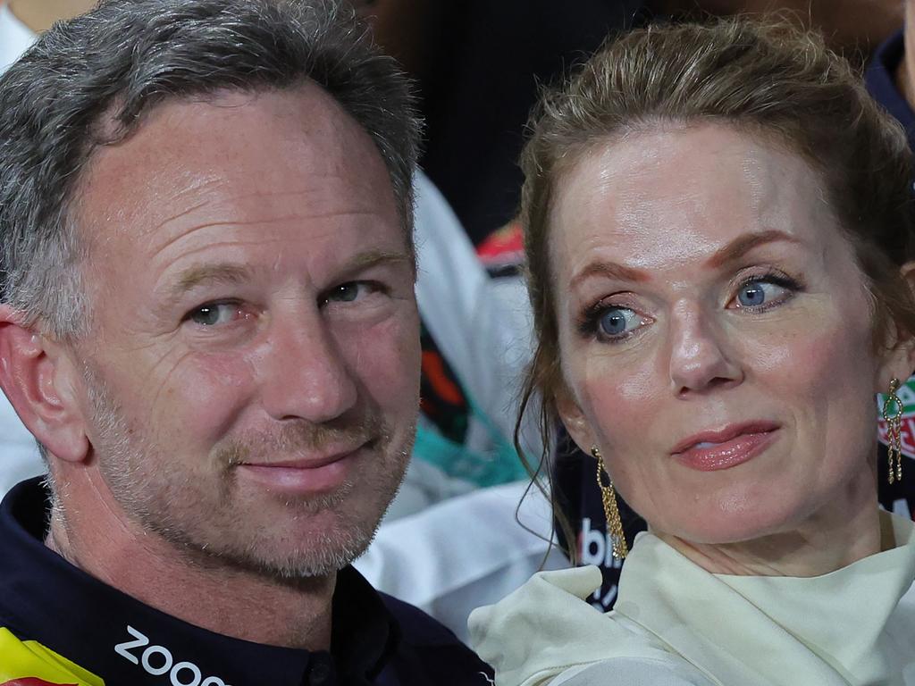 Christian Horner with his wife British singer Geri Halliwell. Picture: AFP