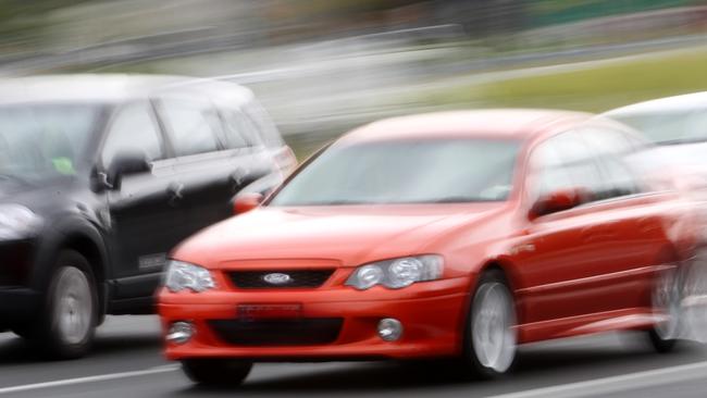 The two cars were seen racing and ramming each other, forcing other motorists off the road.