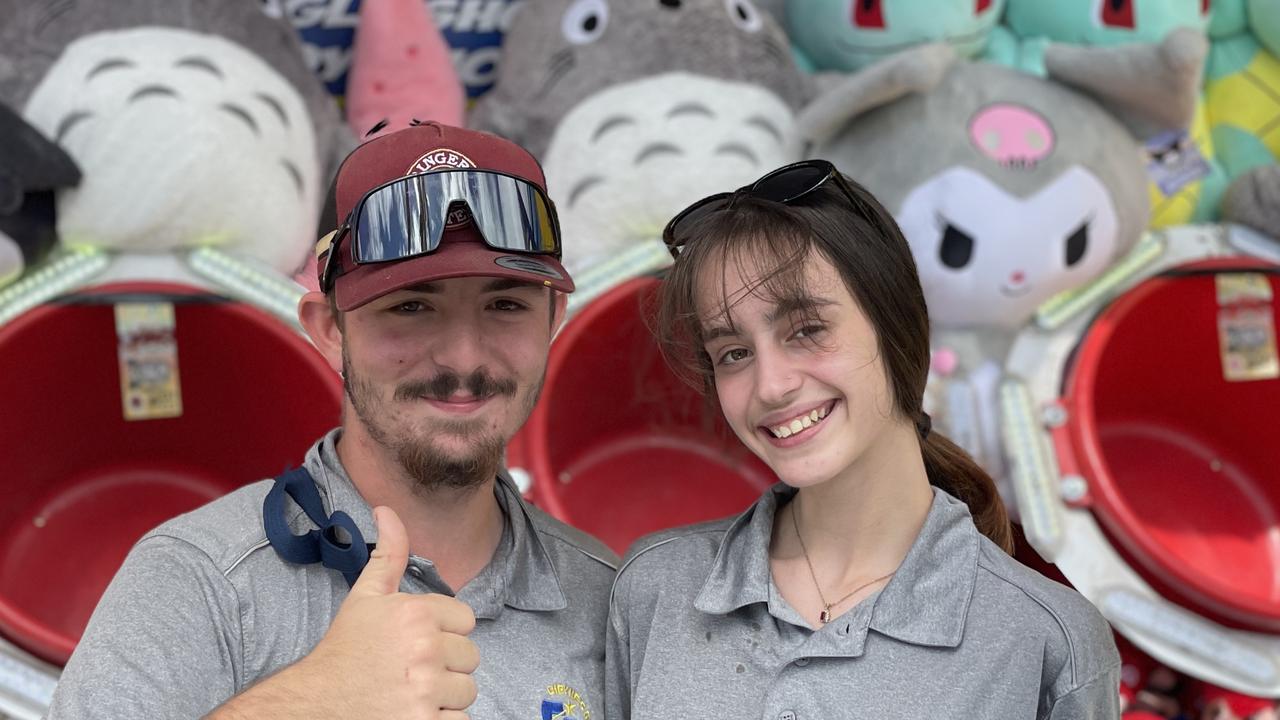 Josh Reeves and Laquintah Hetherington enjoy People's Day at the 2024 Gympie Show.