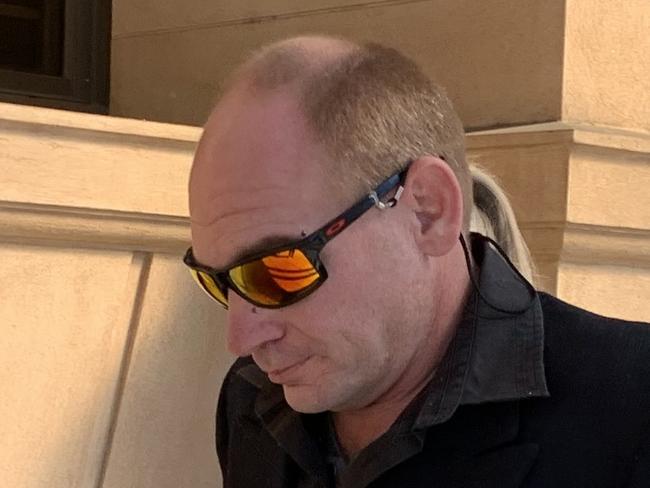 Damien Joseph Ward, of Coober Pedy has pleaded guilty to causing death by dangerous driving. Outside the District Court on 27/08/2020. Photo: Caleb Bond