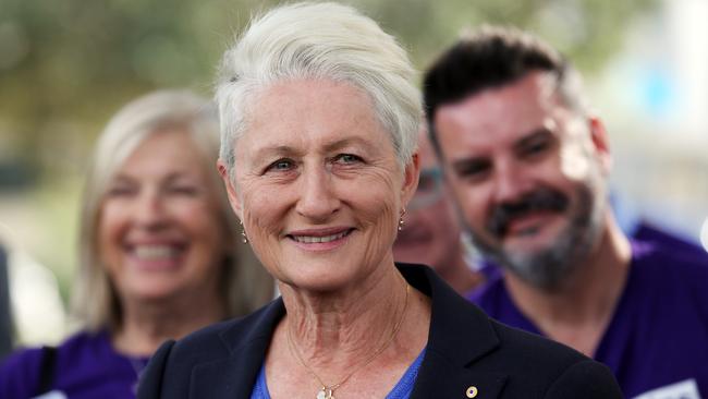 20/05/2019. Kerryn Phelps press conference conceding defeat in the seat of Wentworth, Double Bay.Jane Dempster/The Australian.