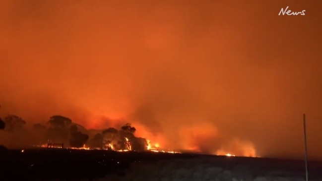 Kangaroo Island bushfire firefront