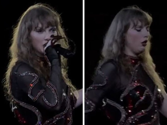 Taylor Swift struggles with a cough at Singapore show.