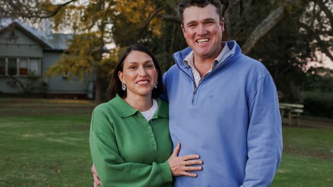 Alistair and Caitlin Harris are following the generational legacy laid out by his parents, Phillip and Kate, on farm. Picture: Nicole Cleary.