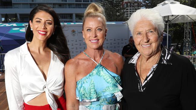 Stephanie Rice, Lisa Curry and Dawn Fraser at the Longines Records Club for the Women in Sport lunch. Picture: Nigel Hallett