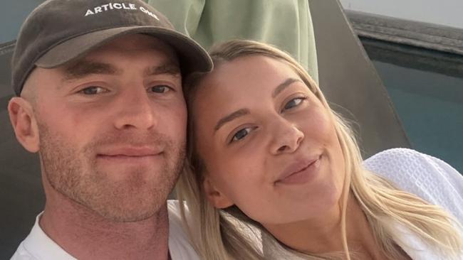 Tom Mitchell with his new girlfriend, Tayla Brown. Picture: Instagram