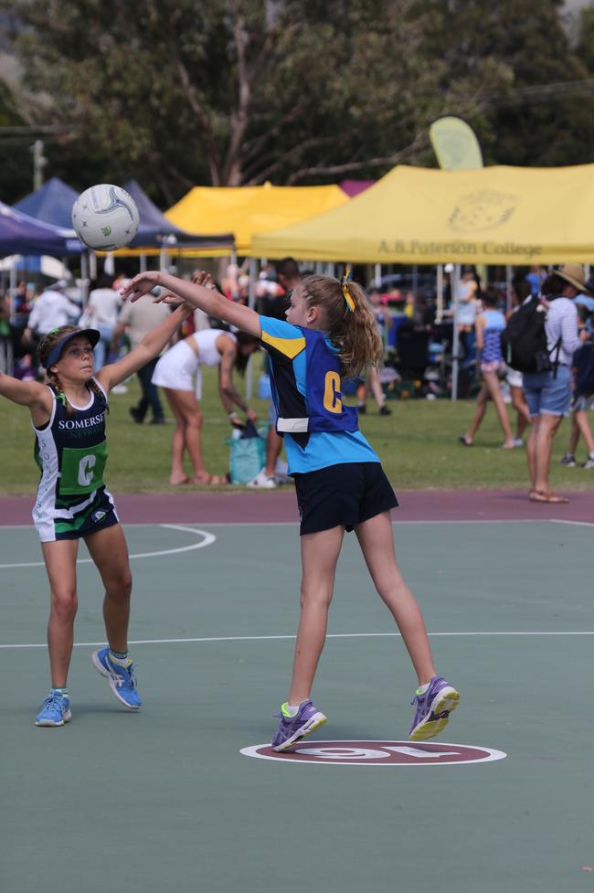 The Netball Qld Primary Schools Cup grand finals are being held at the Hinterland District Netball Association at Mudgeeraba. Picture: Mike Batterham.