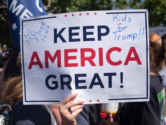 Pro-Trump supporters were also out in force at the protests. Picture: AFP