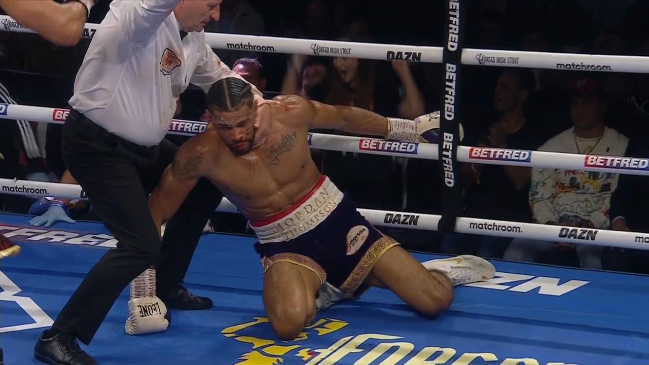 Jai Opetaia defends world cruiserweight title with emphatic KO victory over Jordan Thompson.