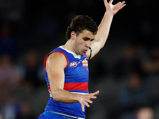 Joel Freijah of the Bulldogs in action during the 2024 AFL Round 23 match. (Photo by Michael Willson/AFL Photos via Getty Images)