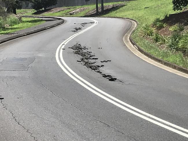 Kellas St in Lismore is closed after a landslip occurred.