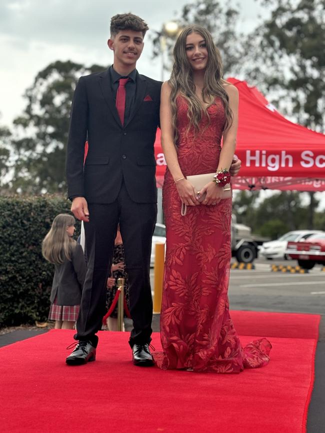 Students from Urangan State High School arrive at their formal.