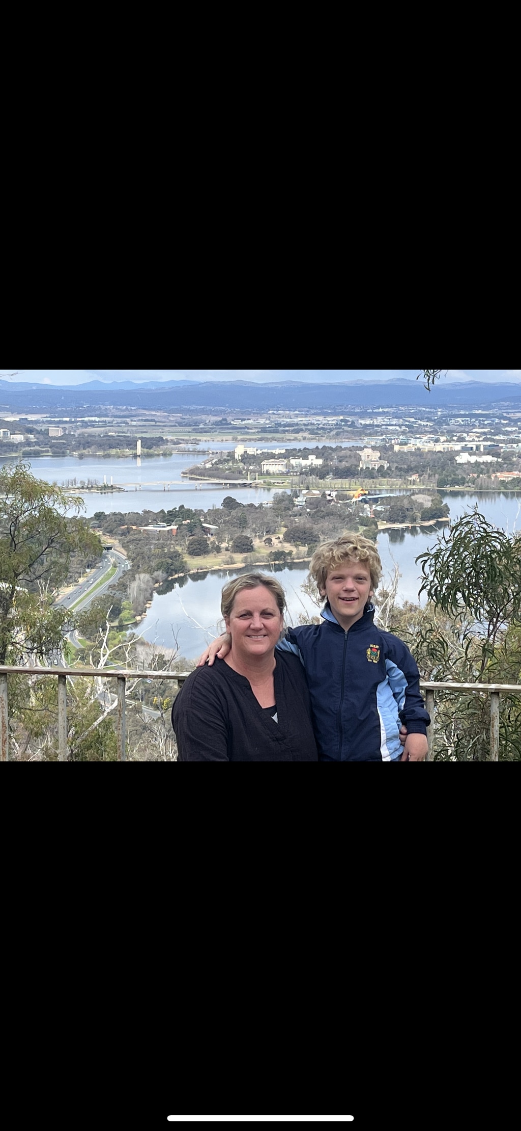 Hugo and his mum. Picture: Supplied