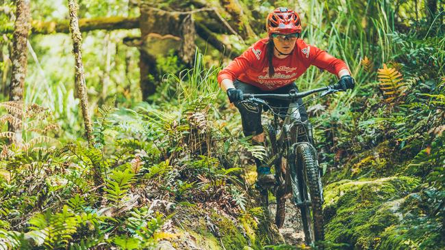 The popularity of mountain biking continues to soar in Tasmania and winter is the perfect time to get your heart pumping with downhill adrenaline. Picture: Supplied