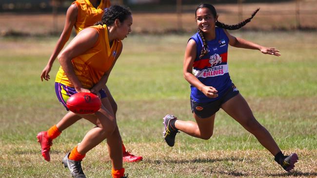 Pictured: Mistee Sagigi. Suns Academy. AFL Chris Johnson and Angie Nadredre Cups 2024. Photo: Gyan-Reece Rocha.