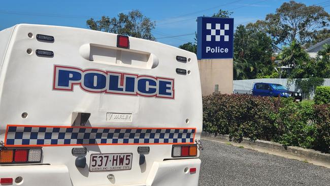 A police car outside Gladstone Police Station.