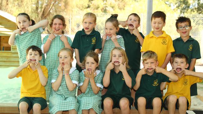 Inverleigh Primary School 2025 Foundation B front Hunter Brown, Evelyn Lill, Ruby Brown, Mac Shiell, Lennox Hickey, Chase Kuchenmeister. Back Alexis McNamara, Harlow Millis, Daisy Annett, Addison Taylor, Hamish Garra, Harry Armstrong Jake Zerafa