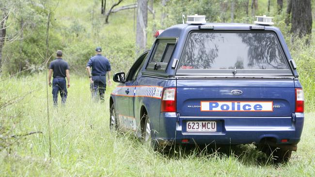 Police search bushland near Spicers Gap for missing woman Tina Greer. Picture: Rob Williams / The Queensland Times