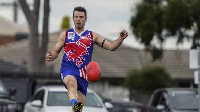 Tom Shaw kicks during a match in 2022. Picture: Valeriu Campan