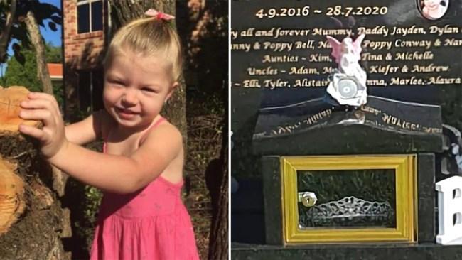 The tiara was on Brittney's bed just before her grieving parents laid her to rest. Photo: supplied