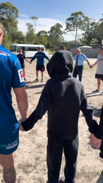 Newcastle Knights players help troubled Indigenous teens