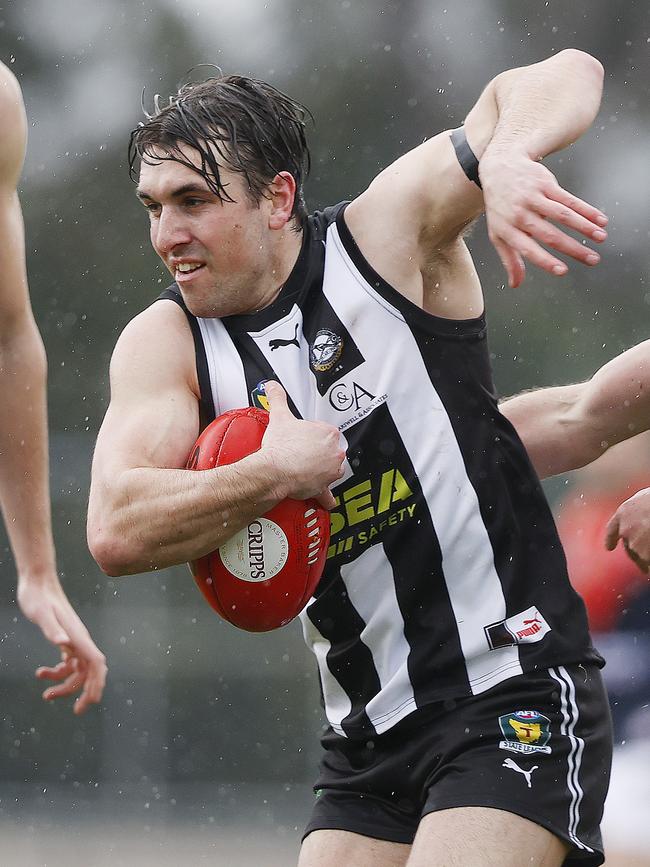 Ben Kamaric was named best afield in the Pies’ loss to Clarence on Saturday. Picture: Zak Simmonds