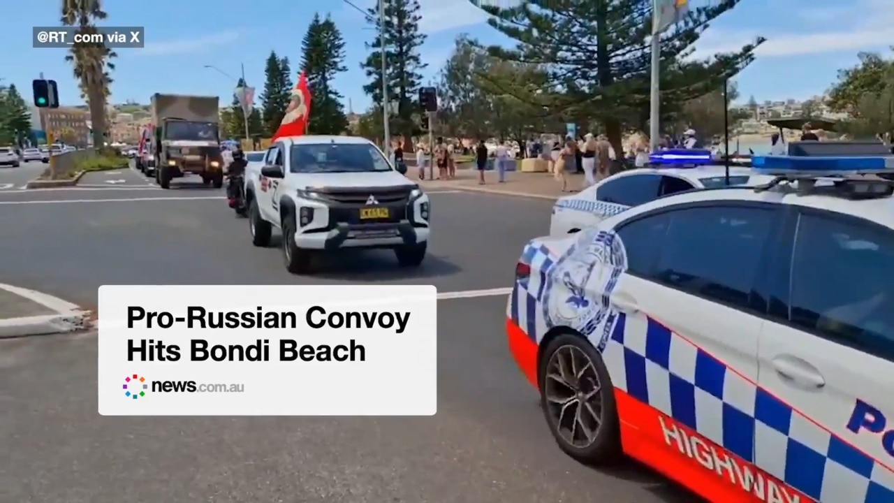 Russian convoy hits Bondi Beach on eve of Ukraine war anniversary ...