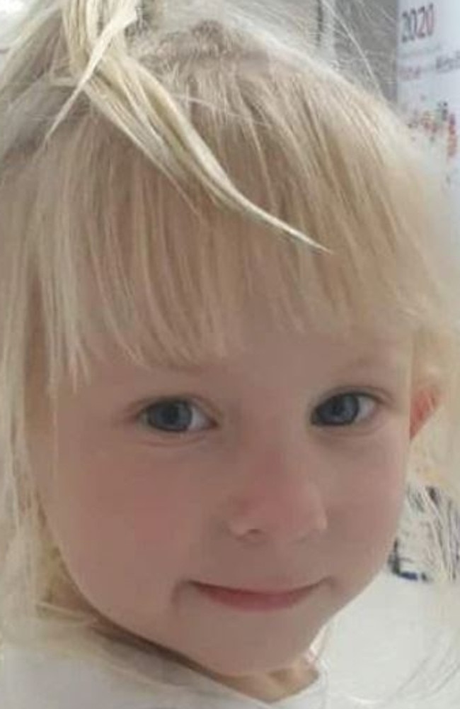 Police divers found the body of two-year-old Ruby Gulliver around 1am on Tuesday morning. Picture: Police Media