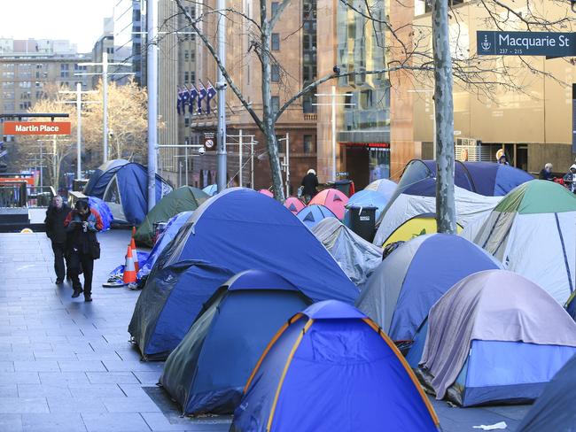 The deadline for dismantling the Martin Place eyesore is nearing. Picture: Dylan Robinson