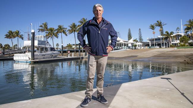 Mike Freebairn at Royal Queensland Yacht Squadron in July. Picture: Mark Cranitch