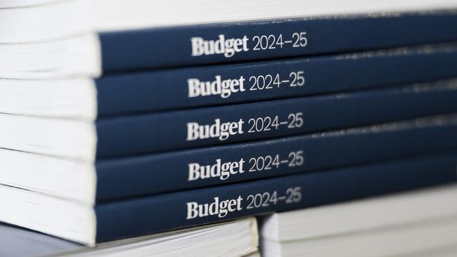 The 2024-25 federal budget papers were published last night. Picture: NCA NewsWire / Martin Ollman