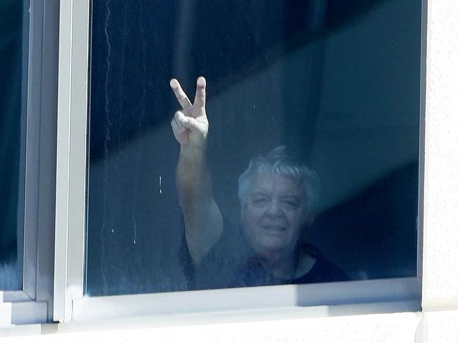 A person in hotel quarantine in Brisbane. Picture: AAP Image/Dave Hunt