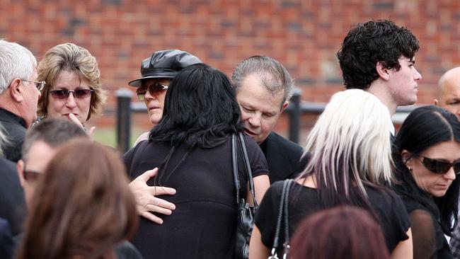 George Williams at his son’s funeral.