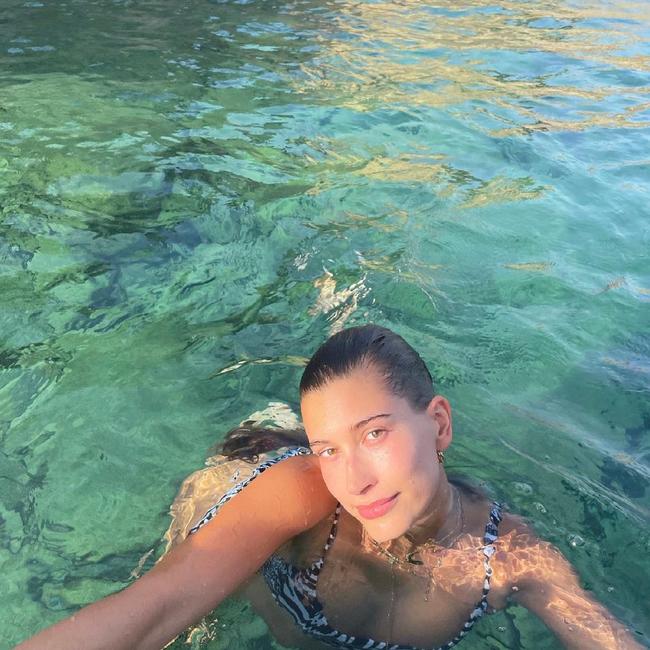 Hailey and Justin Bieber weren’t shy about posting pictures of their Greek getaway. Picture: Instagram