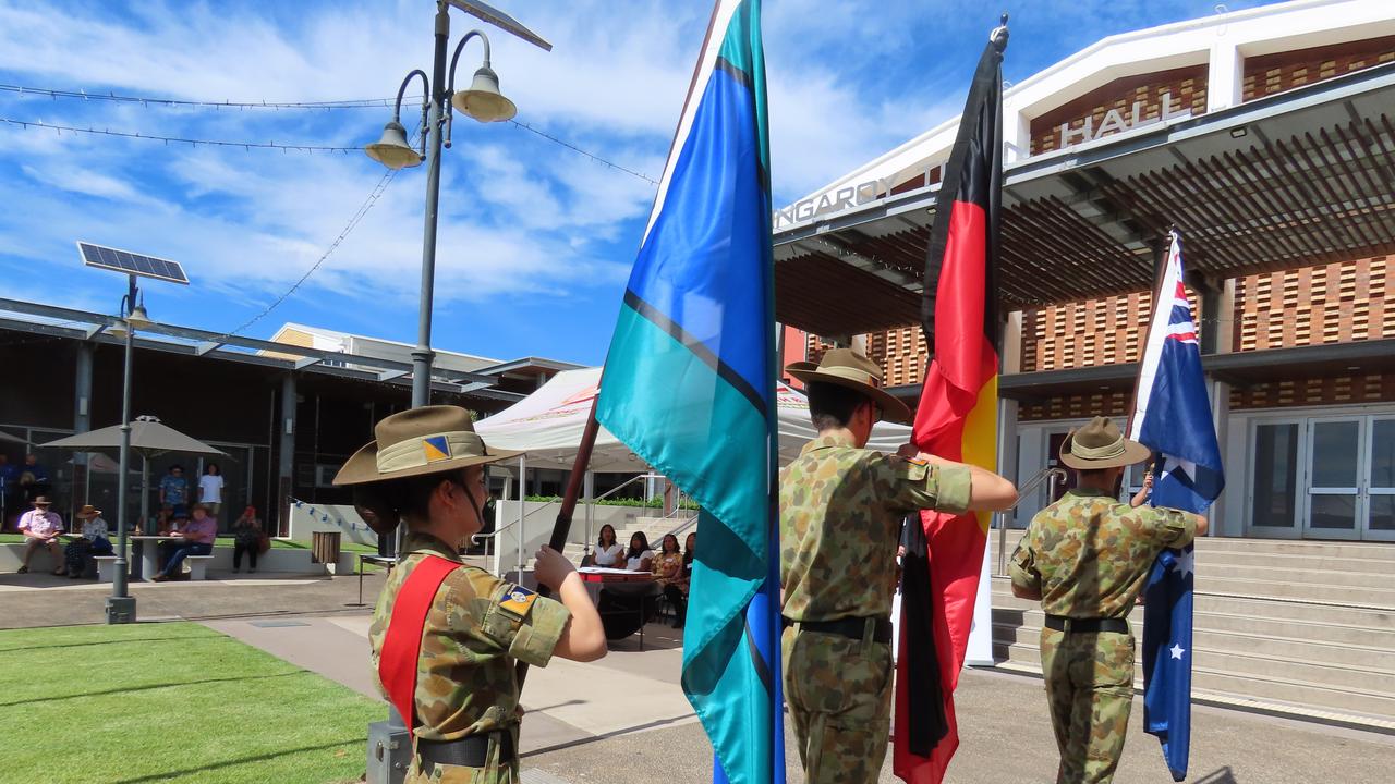 135 Cadets at Kingaroy Australia Day Citizenship Ceremony.