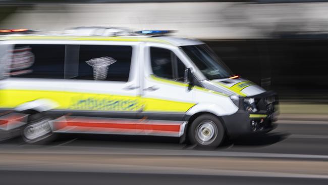 Emergency services responded to a three vehicle crash on the Warrego Highway at Oakey. Picture: Kevin Farmer