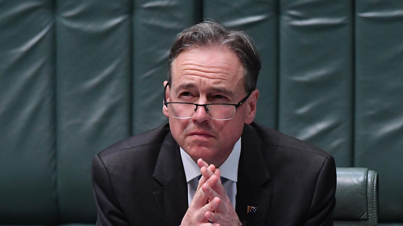 Minister for Health Greg Hunt was grilled about the government’s vaccine backflip. Picture: Sam Mooy / Getty Images