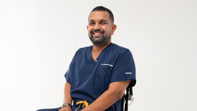 Dr Dinesh Palipana, emergency department doctor, lawyer, researcher and disability advocate who has quadriplegia. Picture: David Kelly