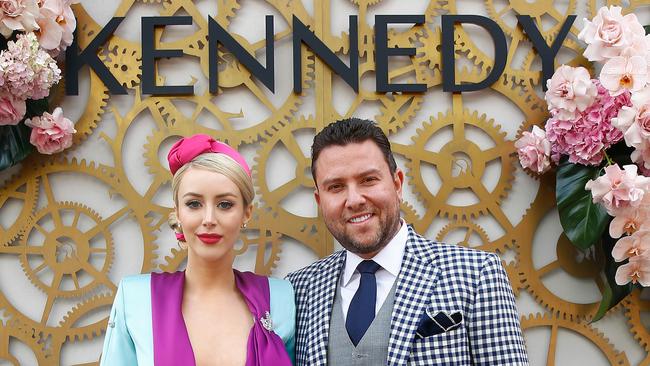 Jaimee Belle Kennedy and James Kennedy at the Kennedy Marquee on Oaks Day. Picture: Sam Tabone/Getty Images