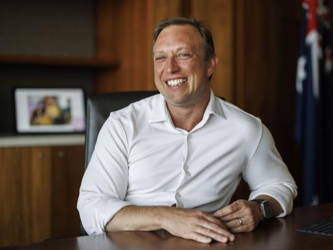 16th December 2023New Queensland Premier Steven Miles moves into his new office at One Williams Street.Glenn Hunt / The Australian